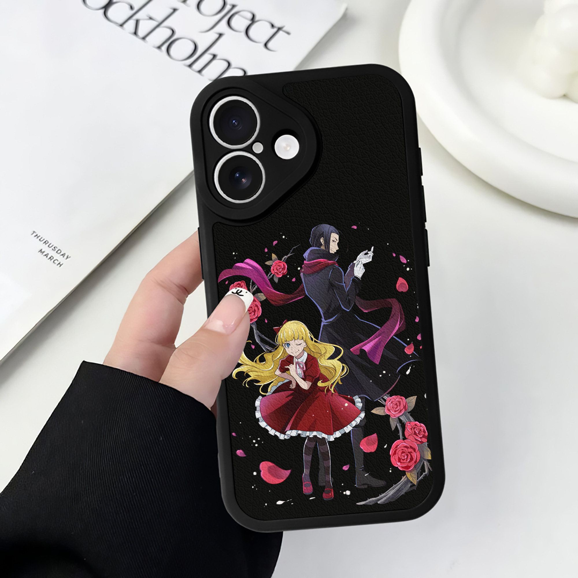 （画像用） 文豪ストレイドッグス Bungo Stray Dogs 【iPhone 16シリーズ対応】シリコンスマホケース（レザー調） 材質：シリコン